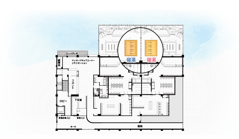 館内図 寝湯
