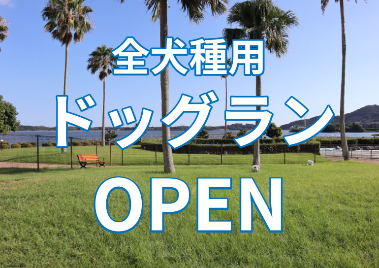 愛犬がのびのび過ごせる<br />全犬種用ドッグランOPEN
